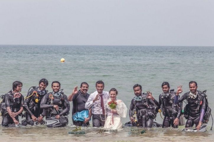 kovalam under water wedding